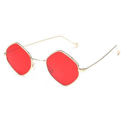 Rhombus Trendy Metallic Frame Colorful Sunglasses