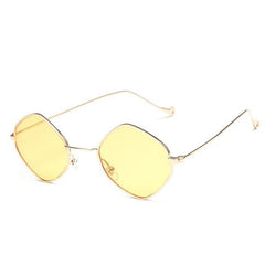 Rhombus Trendy Metallic Frame Colorful Sunglasses