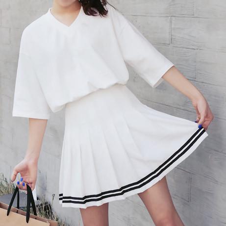 Sailor Preppy Mini Pleated Skirt