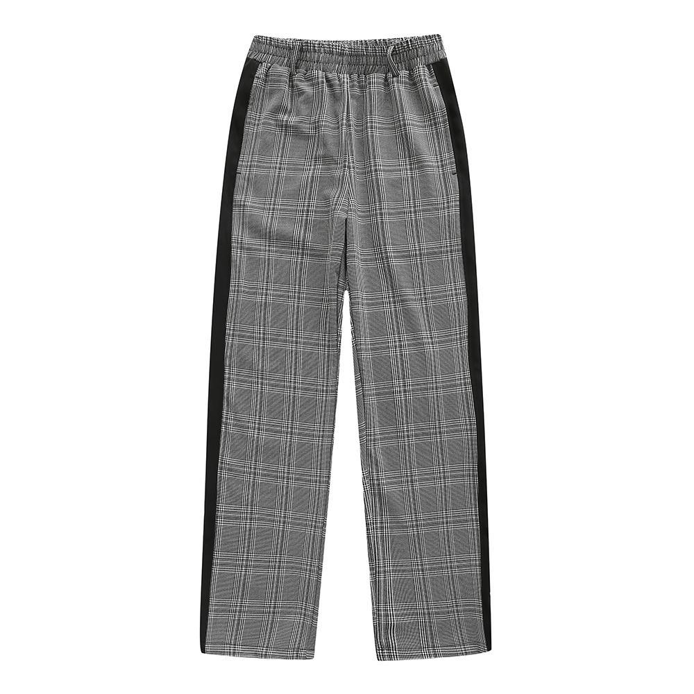 Sale Casual Plaid Internet Girl Trouser Stripe Pants