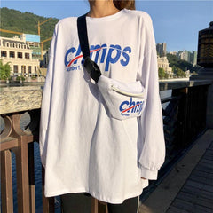 Sale Chmps Logo Loose Long Sleeve Shirt