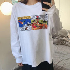 Sale Comic Book Page Oversize Long Sleeve Shirt