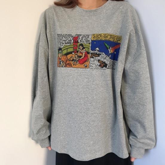 Sale Comic Book Page Oversize Long Sleeve Shirt