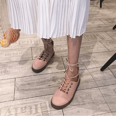 Sale Cute Laceup Cut Out Style Lolita Boots