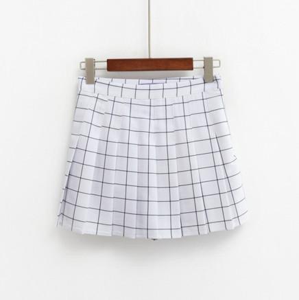 Sale Grid School Short Pleated Skirt