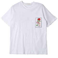 Sale Hand Hold Rose Embroidery Tshirt