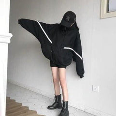 Sale High Collar Oversized Sporty Lines Jacket