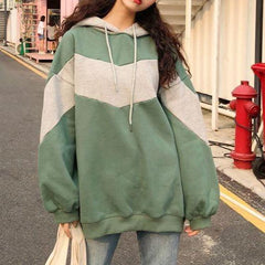 Sale Sportlicher Hoodie mit Streifen in Pastellfarben 