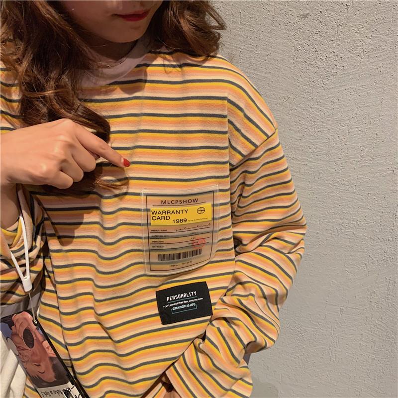 Sale Rainbow Stripes Ulzzang Oversized Sweatshirt