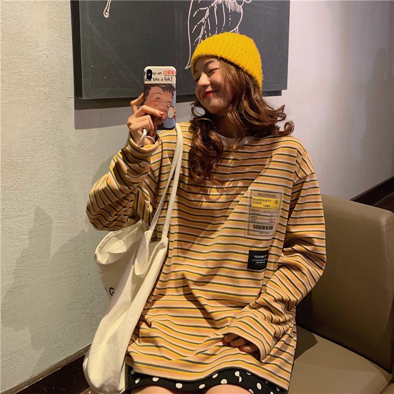 Sale Rainbow Stripes Ulzzang Oversized Sweatshirt