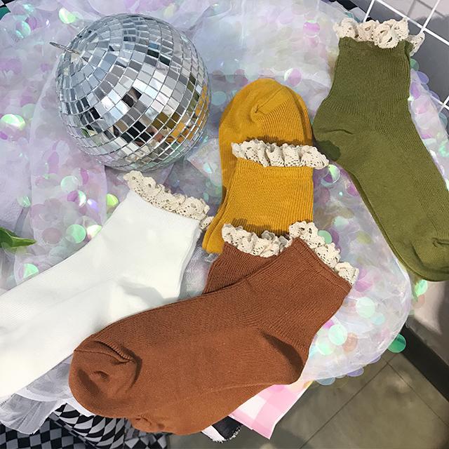 Sale Sweet Lace Ruffles Edge Vintage Princess Socks
