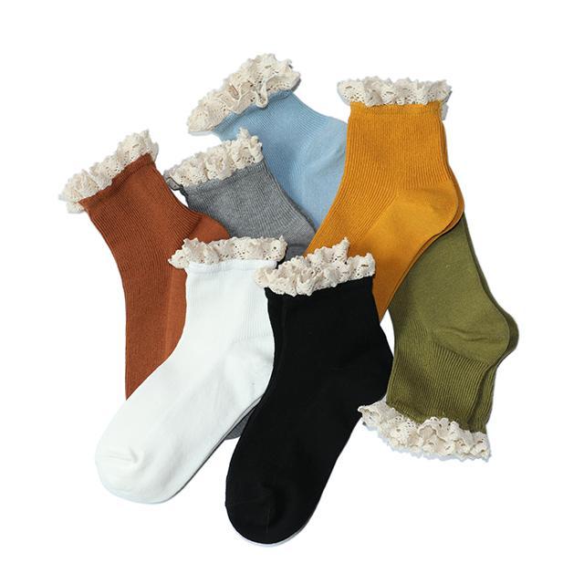 Sale Sweet Lace Ruffles Edge Vintage Princess Socks
