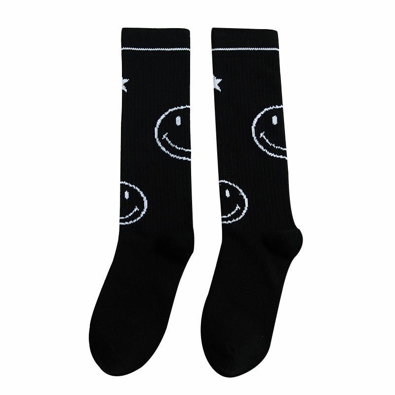 Sale Teen Trend Bunte Drucke Gerippte Kniestrümpfe 