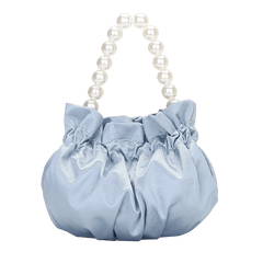 Satin Soft Aesthetic Pearl Chain Dumpling Bag