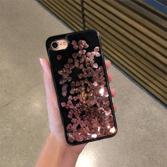 Sequin Hearts Liquid Iphone Case