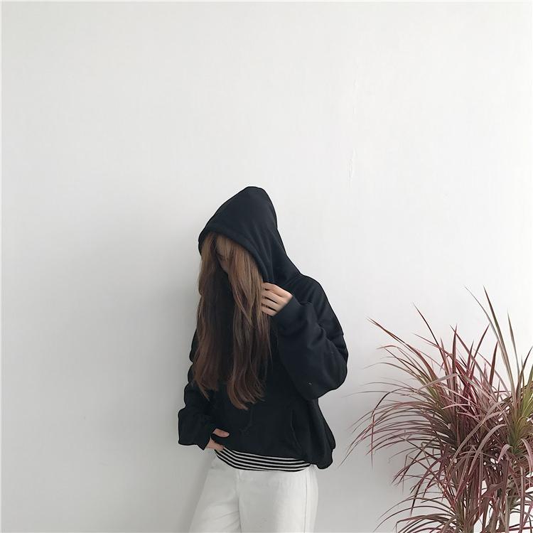 Seven Colors Oversized Front Pocket Long Sleeve Hoodie