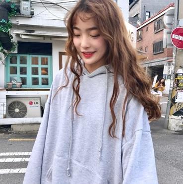 Seven Colors Oversized Front Pocket Long Sleeve Hoodie