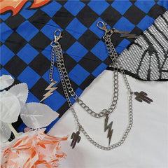 Silver Butterfly Lightning Street Fashion Waist Chains