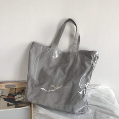 Silver Waterproof Tumblr Large Shoulder Bag