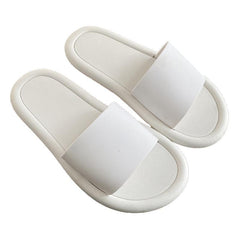 Simple Black White Rubber Open Toe Slipper Sandals