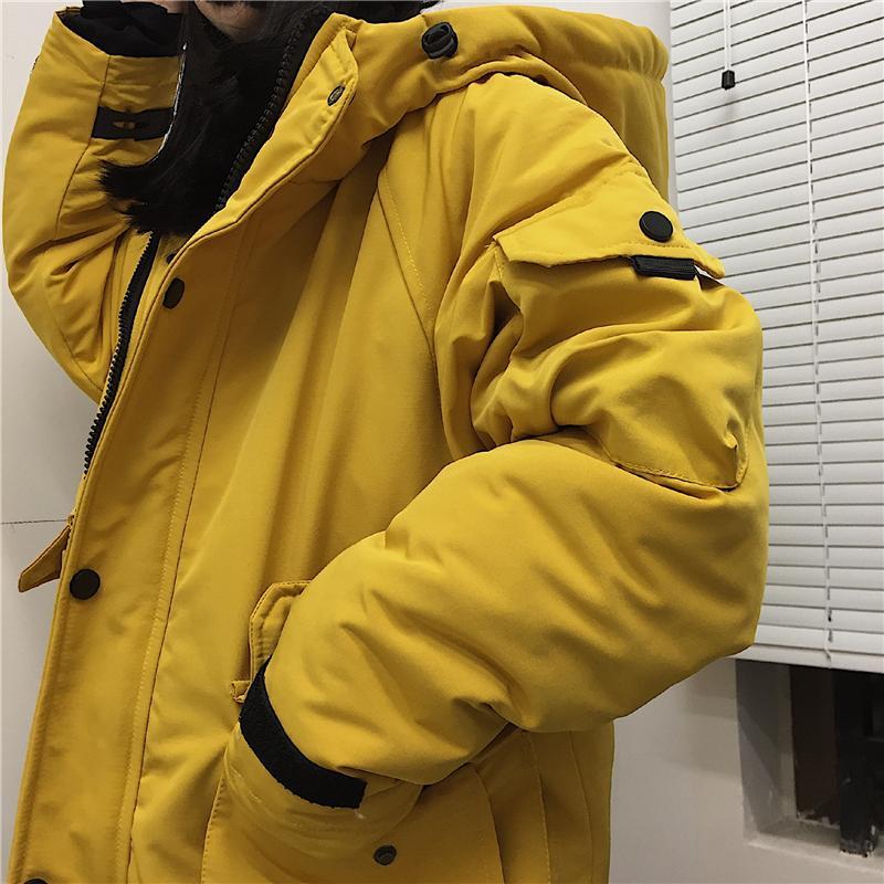 Small Letters Print Aesthetic Loose Warm Hooded Jacket