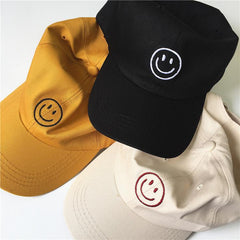 Smile Face Embroidery Tumblr Aesthetic Colorful Cap