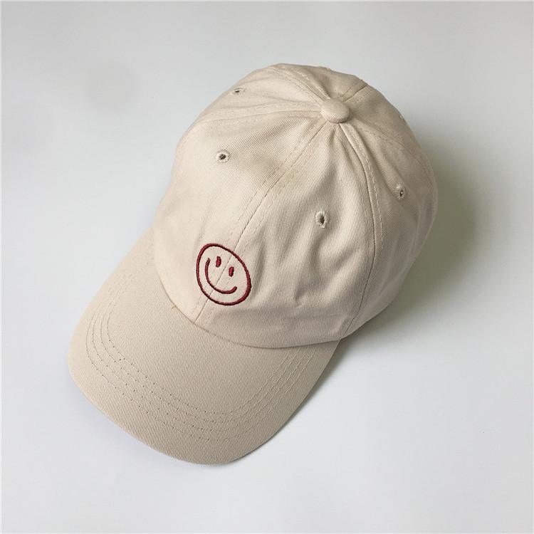 Smile Face Embroidery Tumblr Aesthetic Colorful Cap