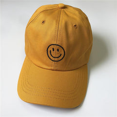 Smile Face Embroidery Tumblr Aesthetic Colorful Cap