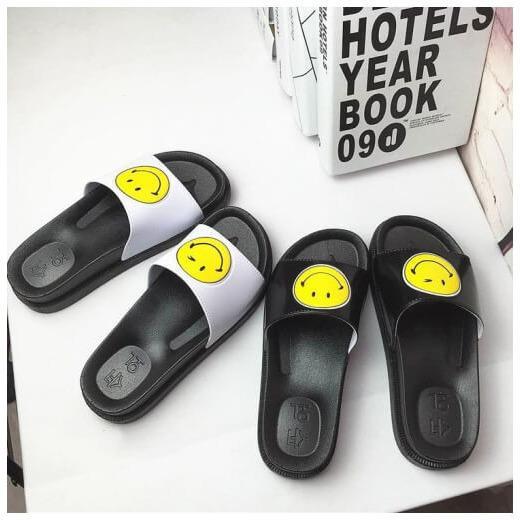 Smile Face Rubber Home Slippers
