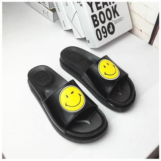 Smile Face Rubber Home Slippers