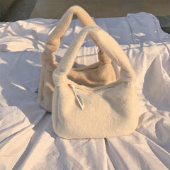 Soft Aesthetic Plush Short Strap Shoulder Bag