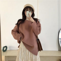 Soft Cozy Oversized Solid Colors Knitted Sweater