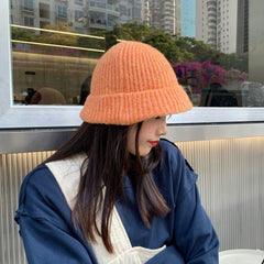 Soft Mohair Knit Bucket Hat