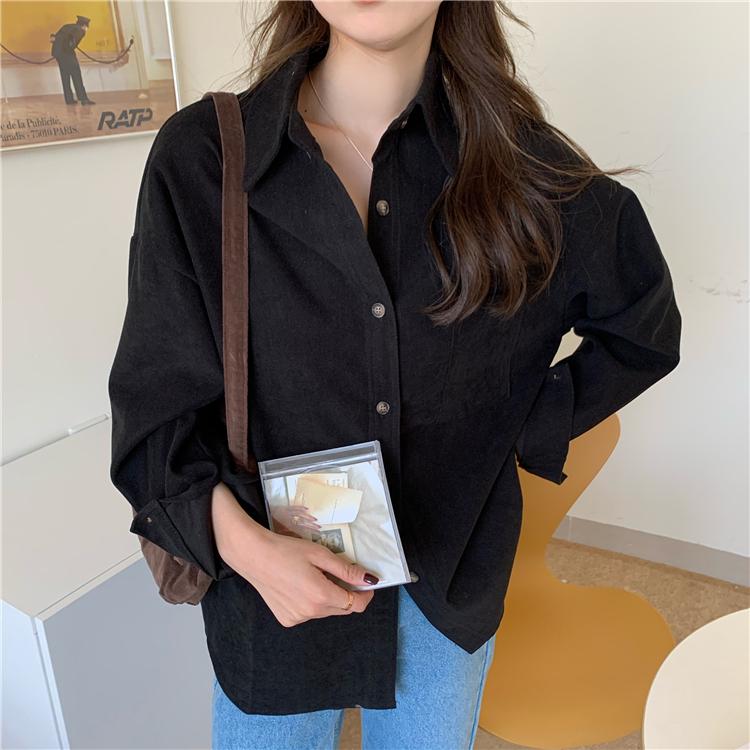 Solid Color Korean Aesthetic Oversized Shirt