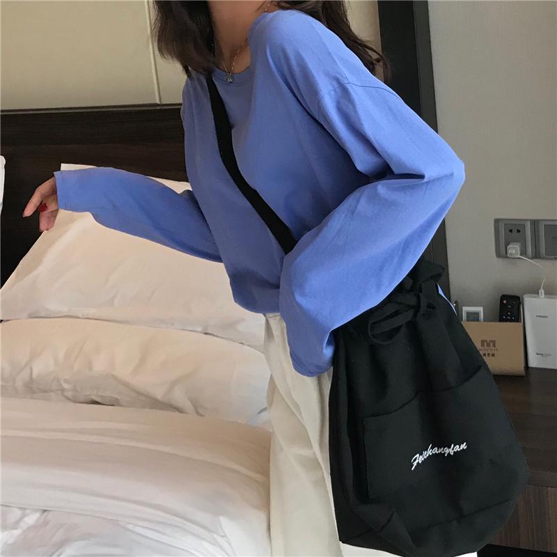 Solid Colors Aesthetic Long Sleeve Loose Shirt