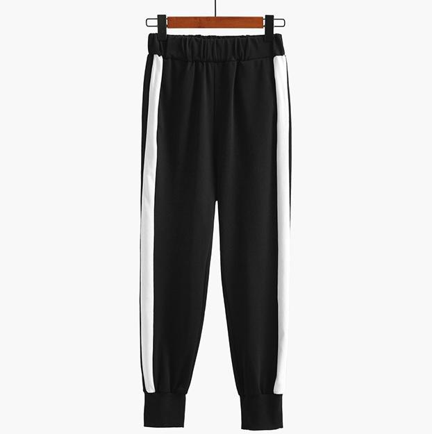 Sport Styl Side White Line Long Elastic Pants