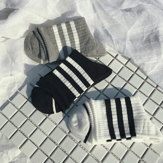 Sportish Lines Middle High Ankle Natural Colors Socks