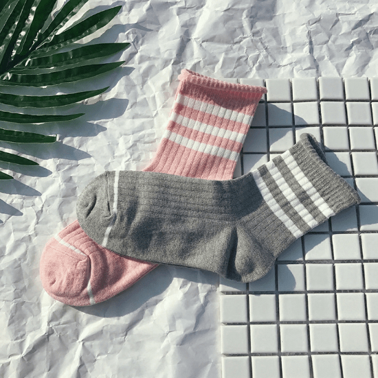 Sportish Lines Middle High Ankle Natural Colors Socks