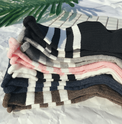 Sportish Lines Middle High Ankle Natural Colors Socks