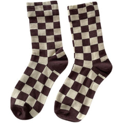 Sporty Skater Aesthetic Colorful Checkered Socks