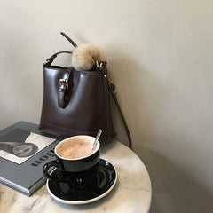 Square Crossbody Strap Flap Buckle Retro Leather Pu Bag