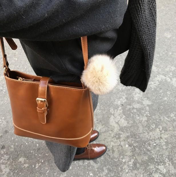 Square Crossbody Strap Flap Buckle Retro Leather Pu Bag