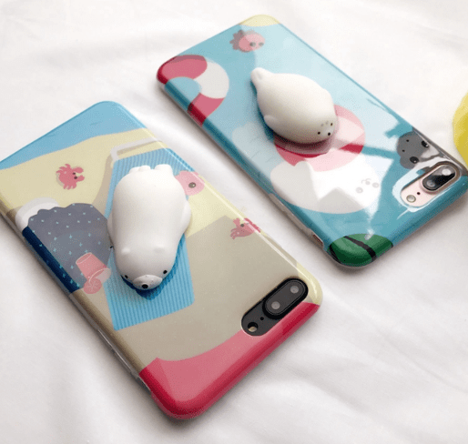 Squishy Rubber Bear And Seal Iphone Case