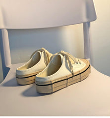 Summer Open Heel Canvas Sneakers