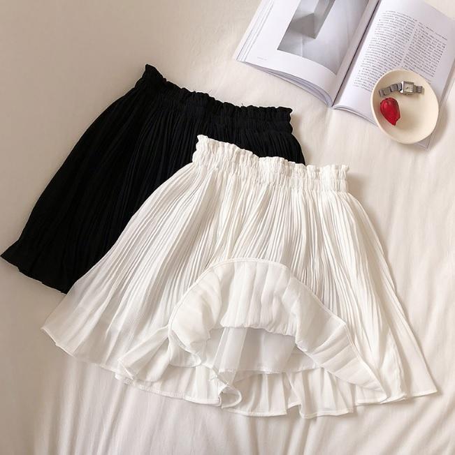 Summer Pleated Light With Hidden Shorts Skirt