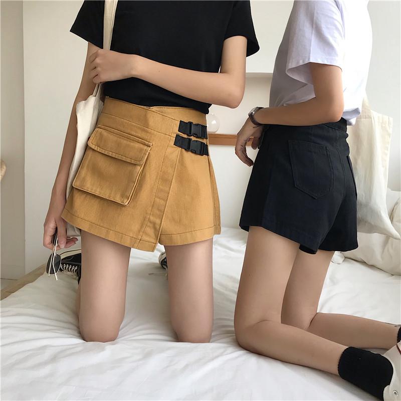 Techwear Hidden Shorts Black Turmeric Mini Skirt