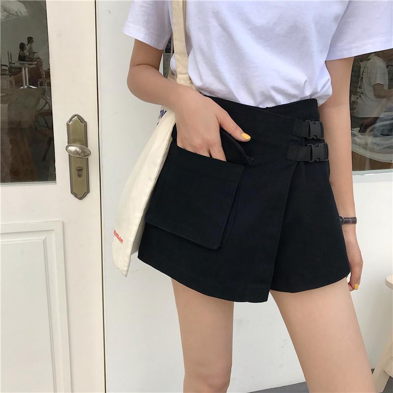 Techwear Hidden Shorts Black Turmeric Mini Skirt