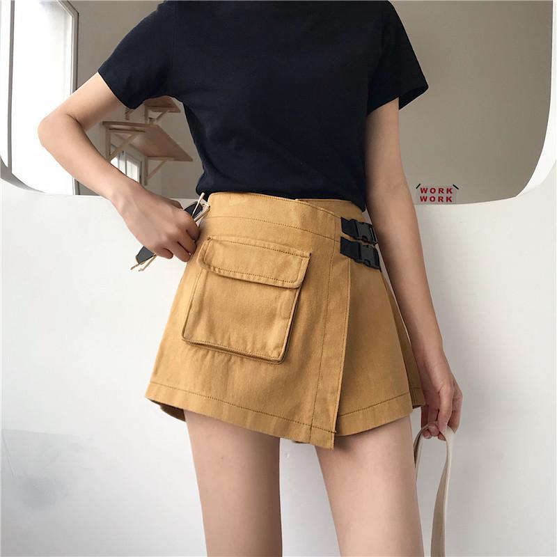 Techwear Hidden Shorts Black Turmeric Mini Skirt