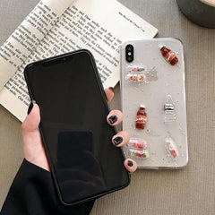 Transparent Bottles Capsules Iphone Cover Case