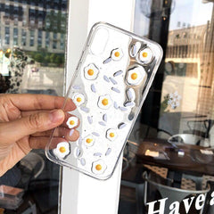 Transparent Breakfast Egg Rice Iphone Cover Case